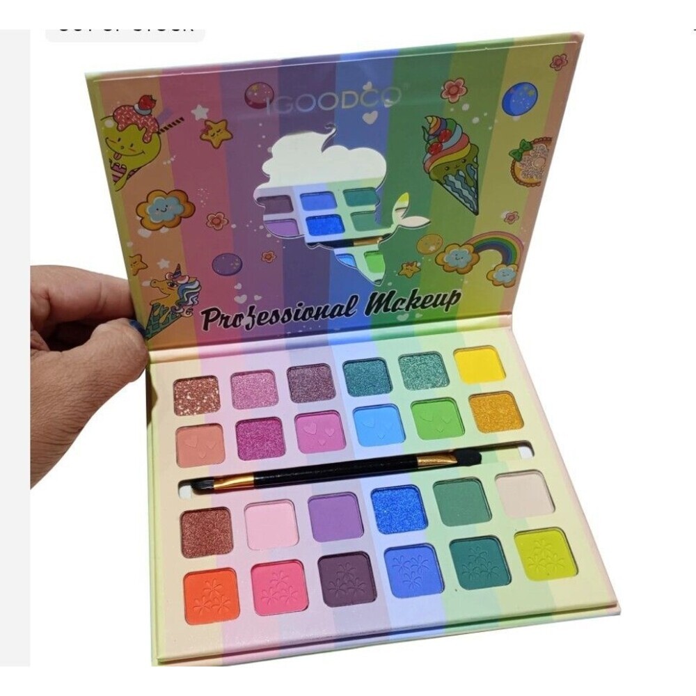 IGOODCO Ice Cream 24 in 1 Eyeshadow Palette Colorful Rainbow Pastel New